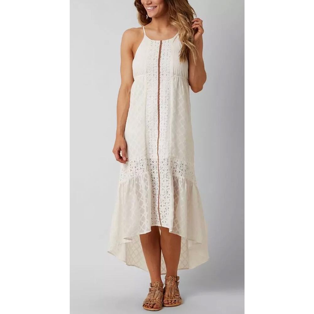 Jolt Ivory Lace High Low Dress Cottagecore Festival Medium Western Boho